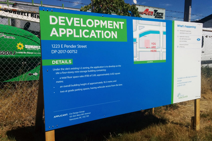 Development Application to the City of Vancouver