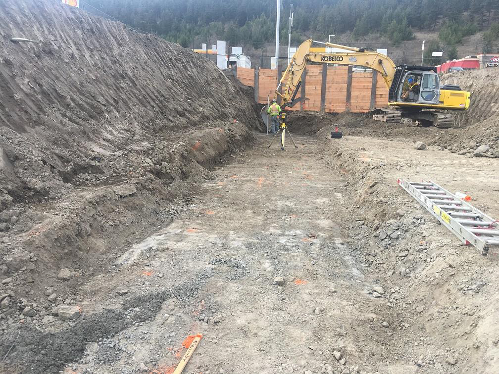 Kamloops property – detailed excavation almost complete