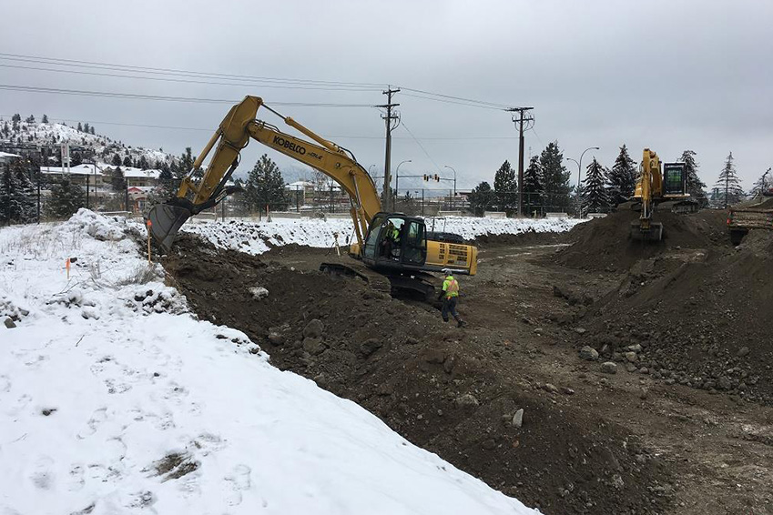 Kamloops property detailed excavation ongoing, March 2019