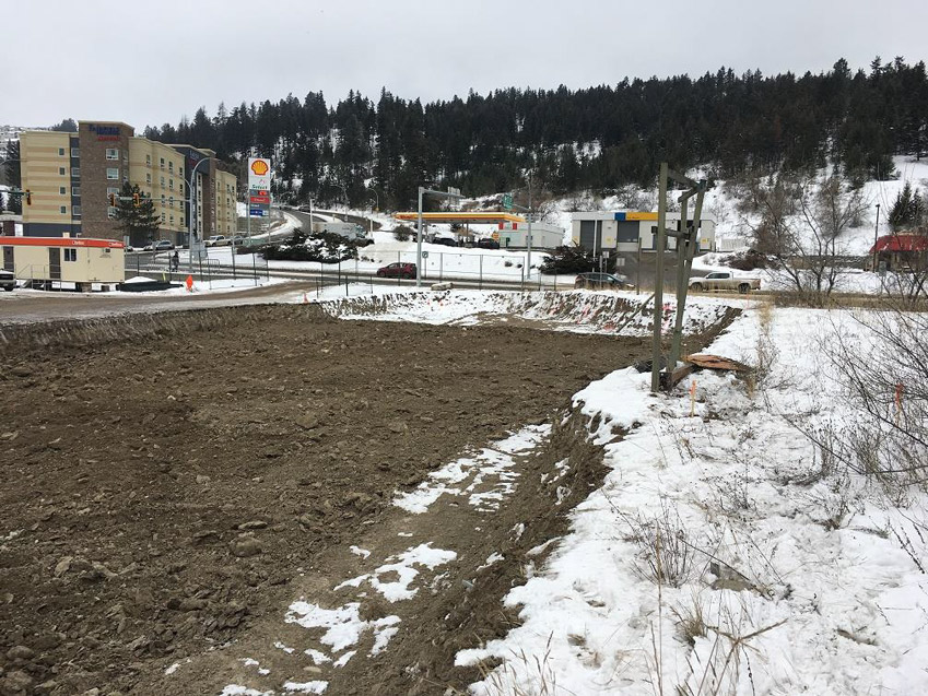 Kamloops Property Excavation of subgrade material underway, February 2019