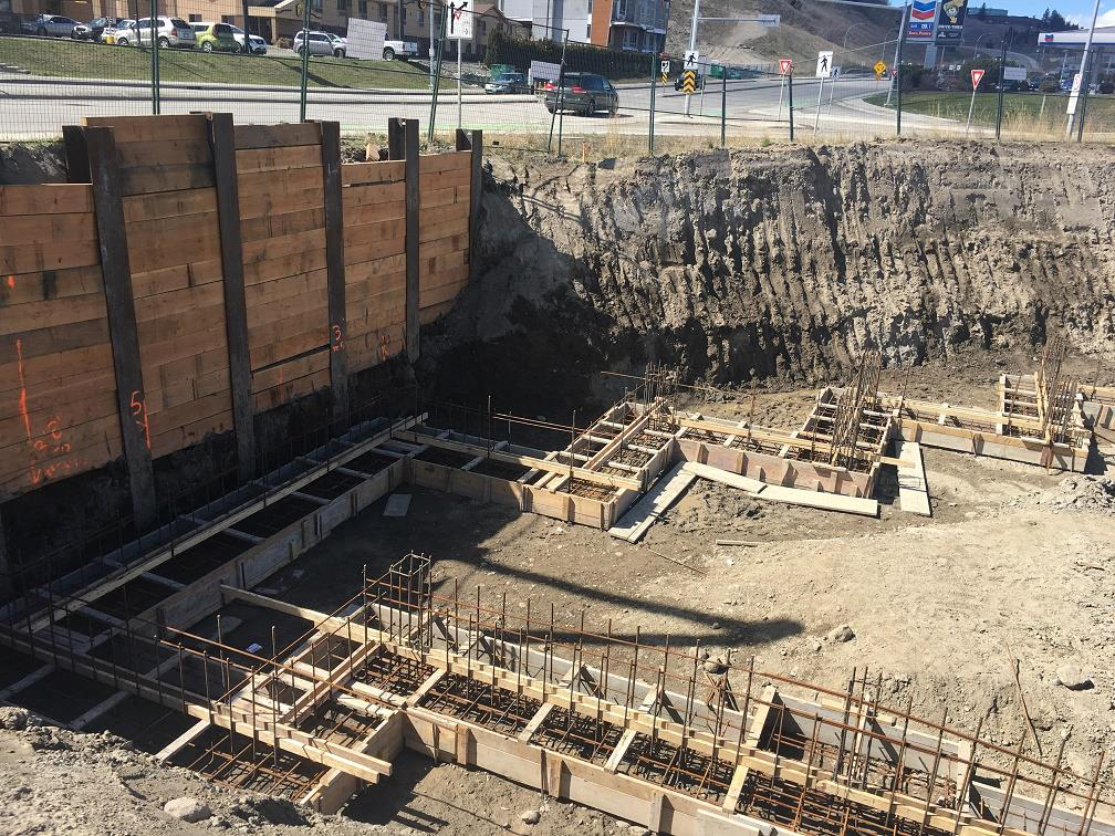 Kamloops property – footing formwork and rebar in place on south end