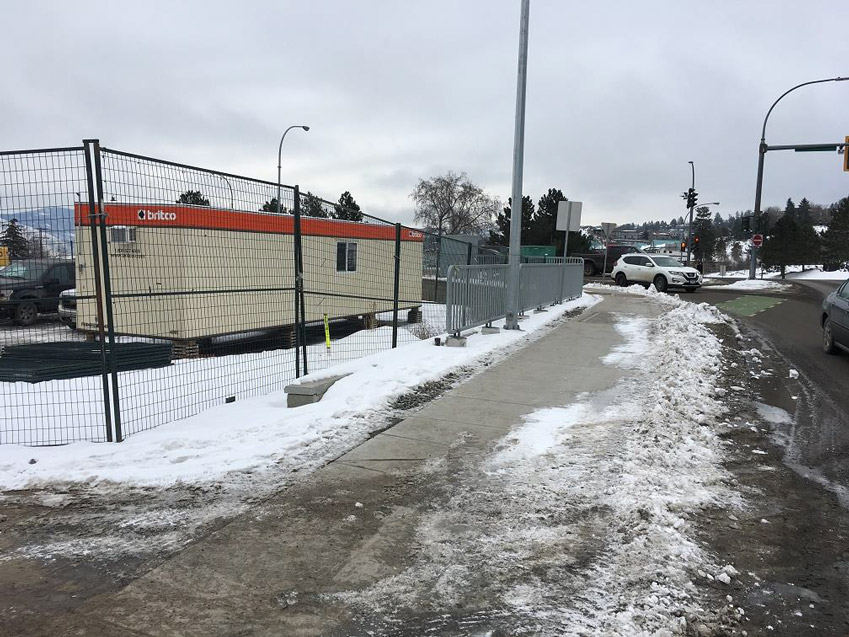Kamloops Property General View South East Corner – Site trailer in place, February 2019