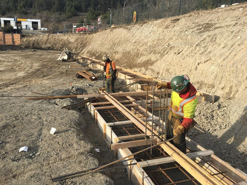Kamloops property – rebar install well under way