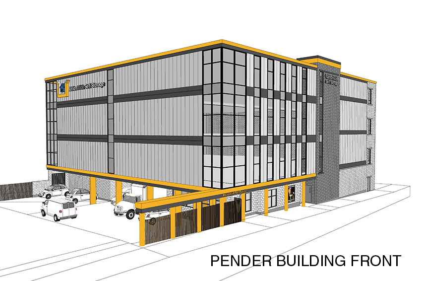 Proposed front view of the Pender Property