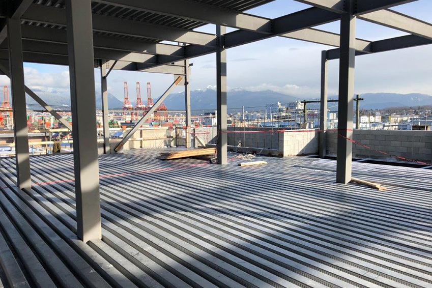 Third floor interior of Pender property construction as of February 4, 2019